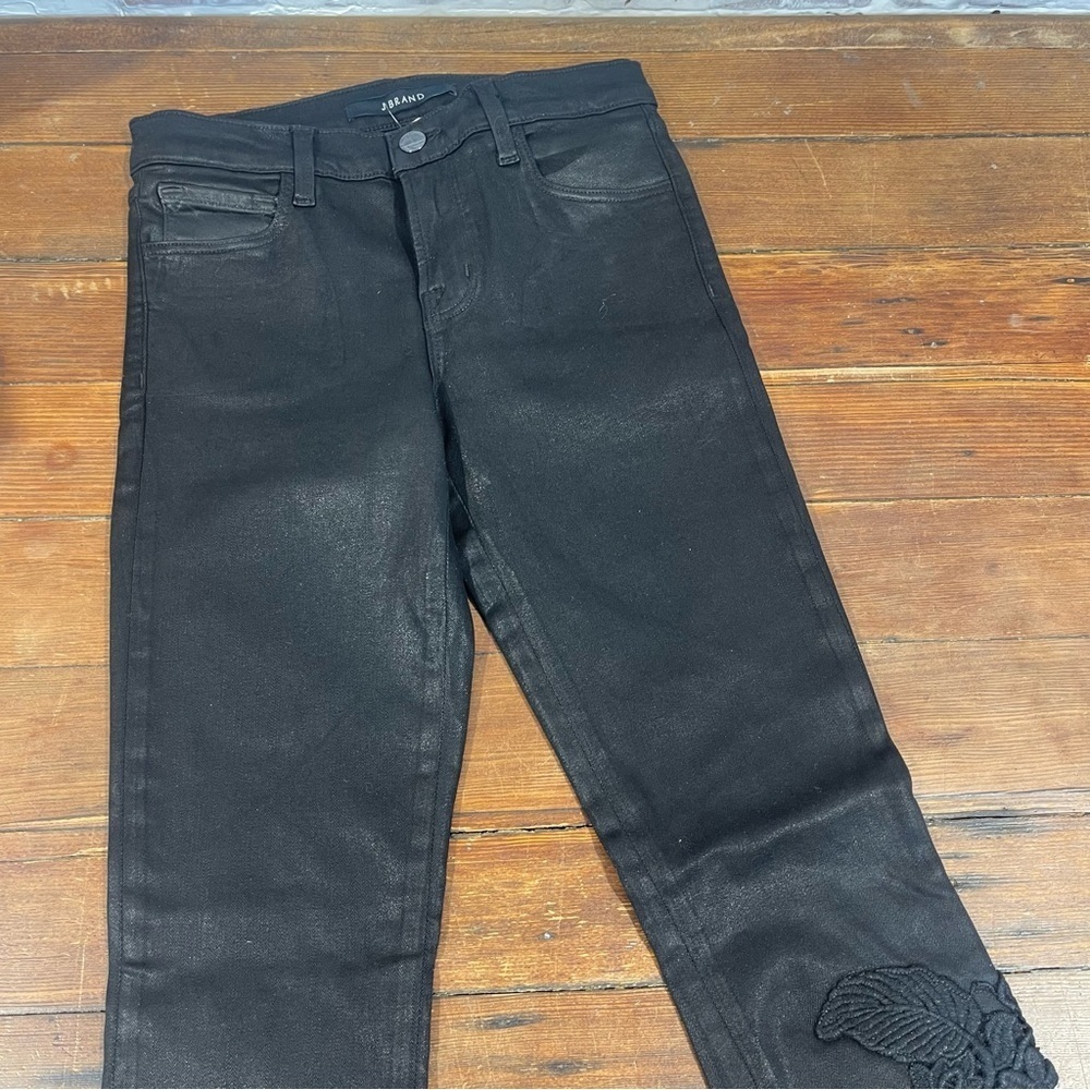 J Brand skinny Jeans black sheen women’s  size 26